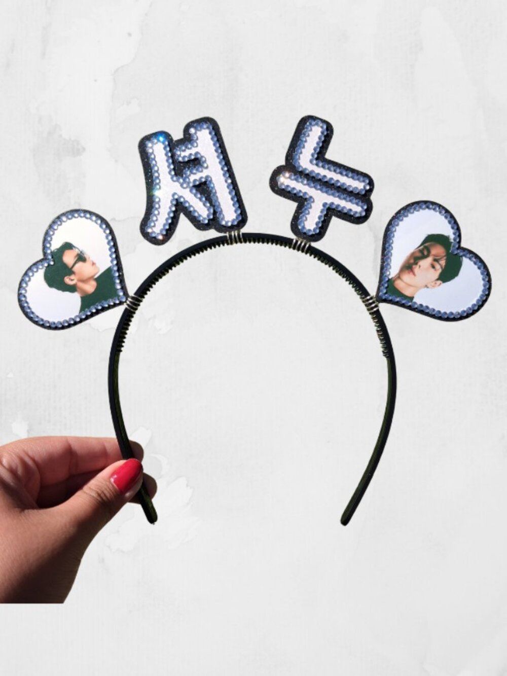 SHOWNU Monsta X Headband KPOP Concert Name Banner Custom Rhinestone Nexus NEW